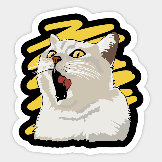 Cat Sticker by BarnawiMT